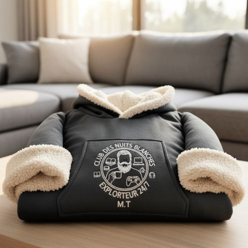 Cadeau sweat plaid personnalis pour Noel