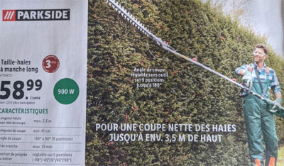 Taille haies à manche long Lidl Parkside