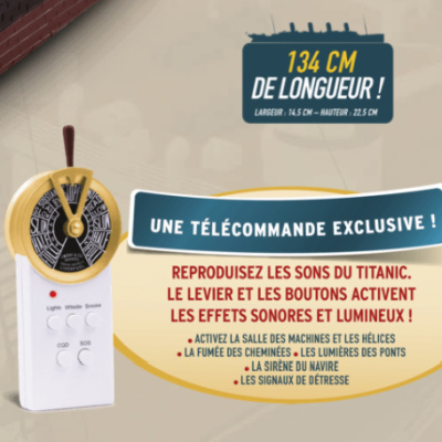 Tlcommande maquette Titanic Hachette 