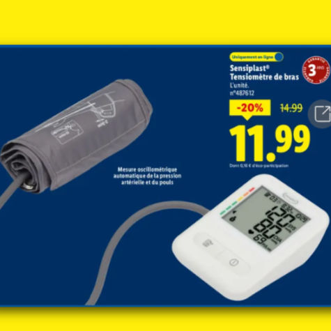 Tensiomtre de bras Lidl Sensiplast