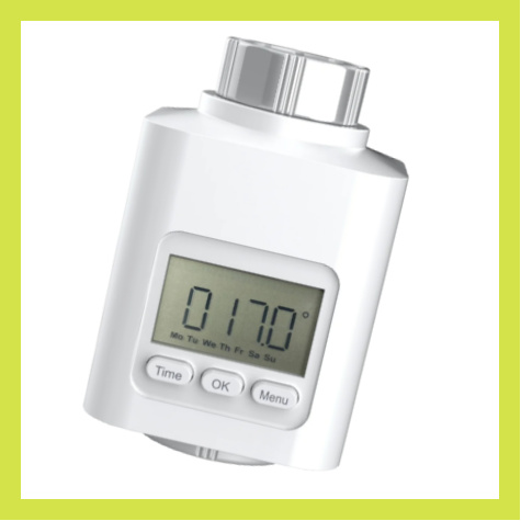 Vue en gros plan du thermostat