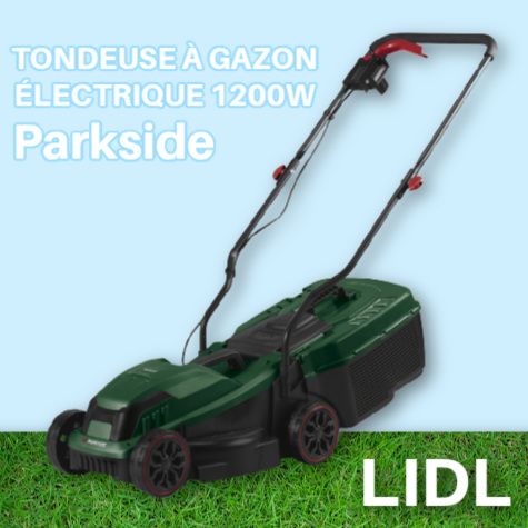 Tondeuse  gazon lectrique Lidl Parkside 1200 W