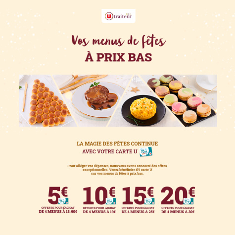 Utraiteur.com service Traiteur Magasins U menus de ftes 2024