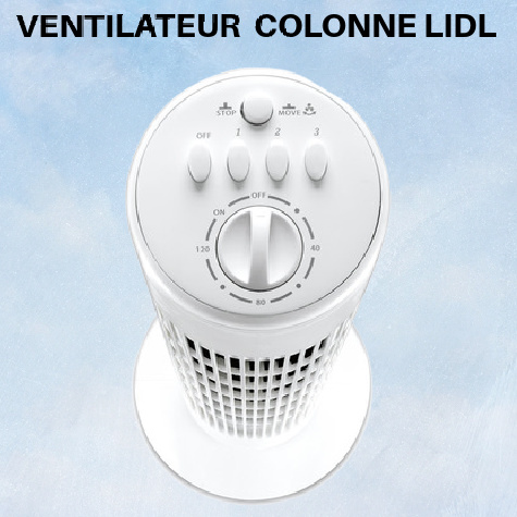 Panneau de contrle 3 vitesses de ventilation et d'oscillation