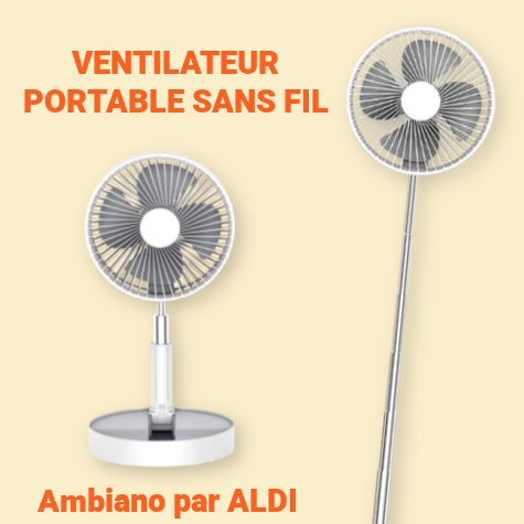 Ventilateur portable sans fil Aldi Ambiano