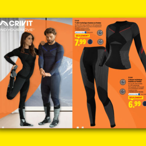 V�tements techniques Lidl Crivit en promotion