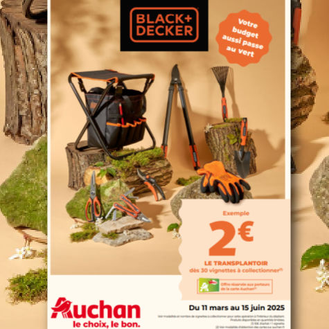 Auchan vignettes Black Decker outils jardin  2