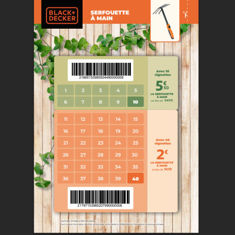 Collecteur vignettes Black+Decker Auchan 2025