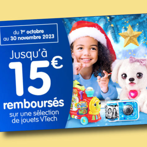 Offre de remboursment jouets VTECH Nol 2023