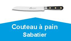 Sabatier 713380 Lion Couteau à Pain Ideal-Lame Forgée 20 cm-Manche Pom Noir à Rivets en Laiton Traversants-Fabriqué à Thiers-213 g, Acier