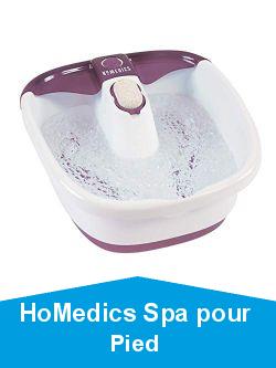 HoMedics Spa pour Pied  Bain a remous et Masseur pour les pieds avec Chaleur  Bain  Bulles avec Bande Turbo, Pierre Ponce Pdicure